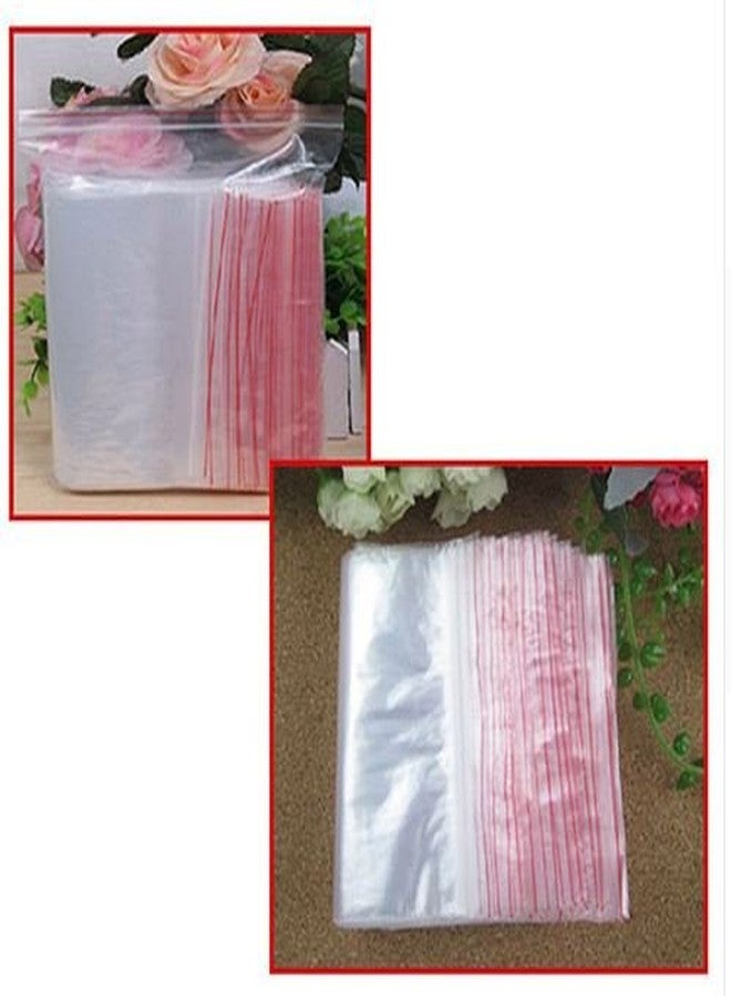 DMS RETAIL Transparent Plastic Zip Lock Pouch Bag Resealable Plastic bags 5x8 Inches -Pack of 100 - Image 2