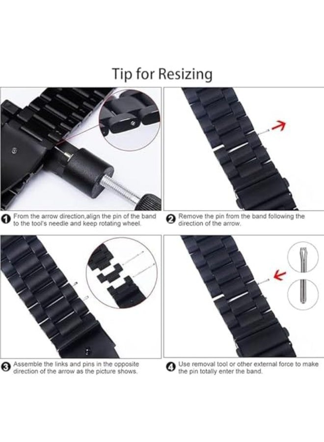 Compatible for Apple Watch Band 49mm 45mm 44mm 42mm 41mm 40mm 38mm,Stainless Steel Strap Metal Wrist Watch Band for iWatch Series Ultra 8/7/6/5/4/3/2/1 - Image 4
