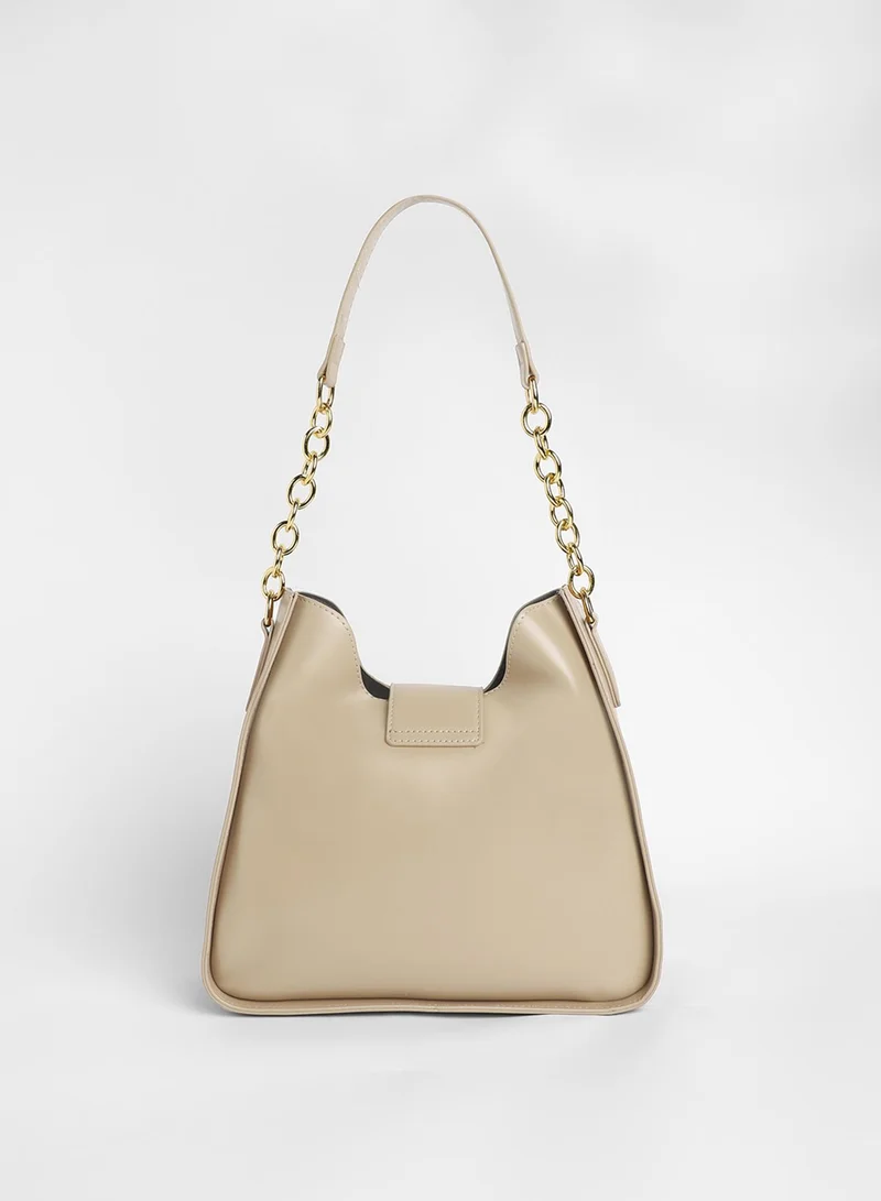 Haute Sauce Women's The Monogram Shoulder Bag - Ivory White