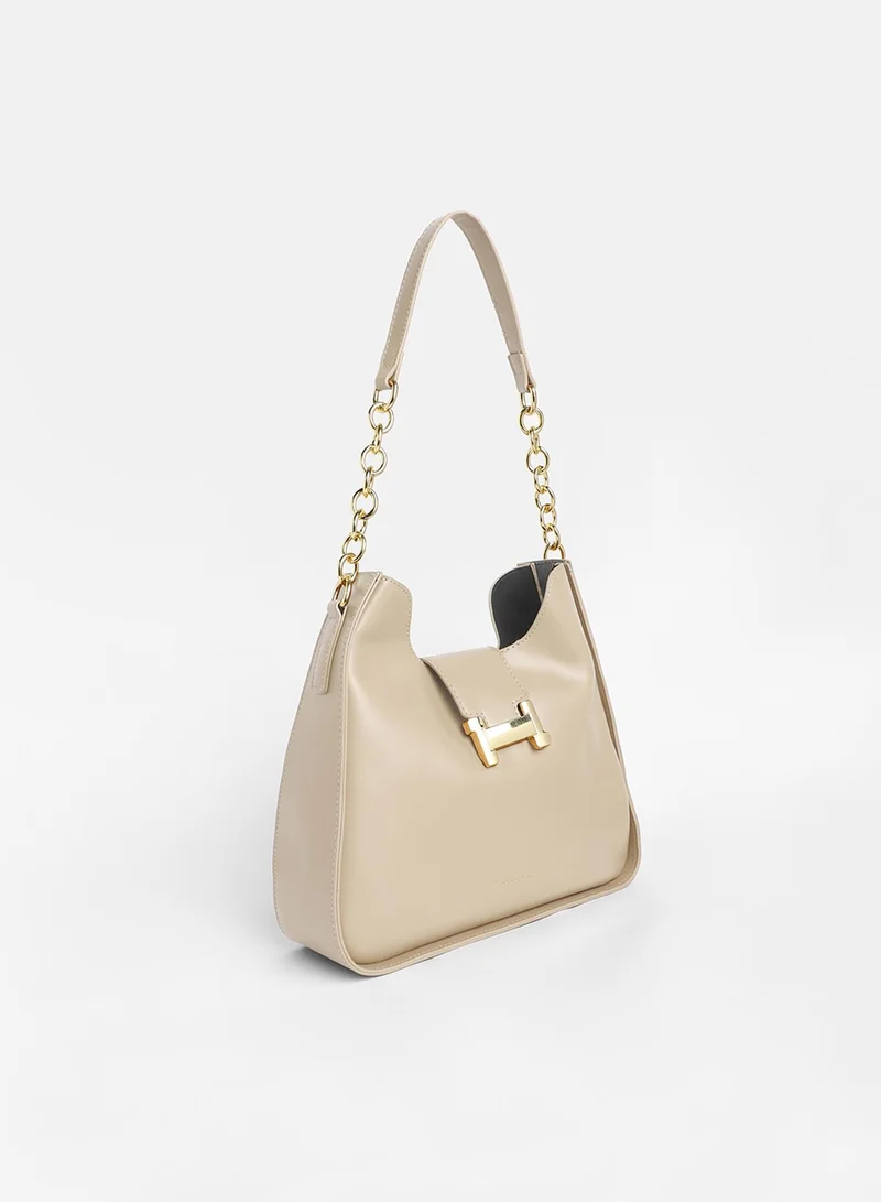 Haute Sauce Women's The Monogram Shoulder Bag - Ivory White