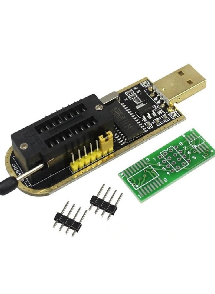 SPI 25 SPI Series 24 EEPROM CH341A BIOS Writer Routing LCD Flash USB Programmer for Desktops, Laptops, Tablets, Smartphones (Windows, macOS, Linux) - CH341A with hook - Image 2