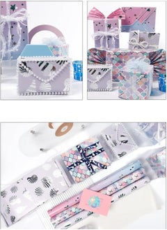 YQbest Birthday Wrapping Paper Roll, 3 Rolls Gift Wrapping Paper Mini Roll - 17 inch X 120 inch Per roll, 3 Colorful Designs for Birthday, Bridal Baby Shower, Weddings, Graduations,All Occasion (Mermaid)  - Image 2