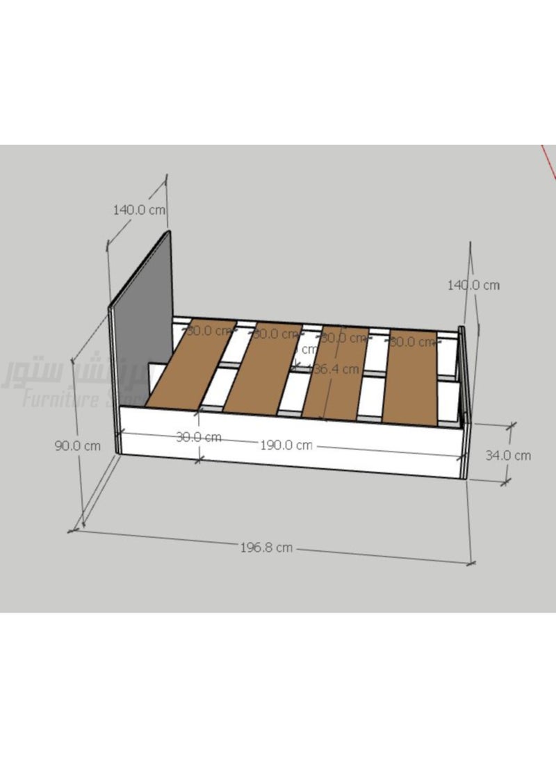Furniture Store Modern bed - width 140 cm, length 190 cm, from Furniture Store.  - Image 2