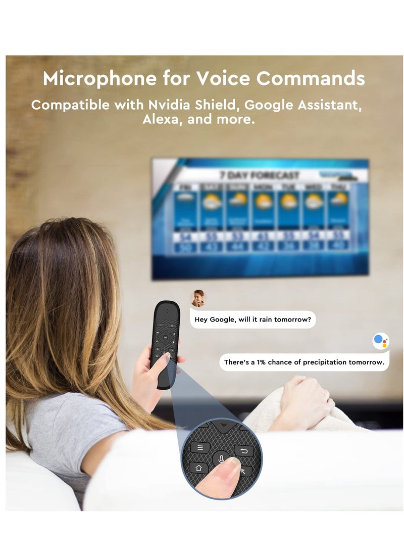 SYOSI - Air Mouse Remote with Backlight Keyboard [Voice Input] [Fit for Nvidia Shield, PC, Smart TV, Laptop, Android TV Box, Projector, HTPC] [Mouse/Keyboard/Remote 3-in-1] 2.4G Wireless, Rechargeable - Image 1