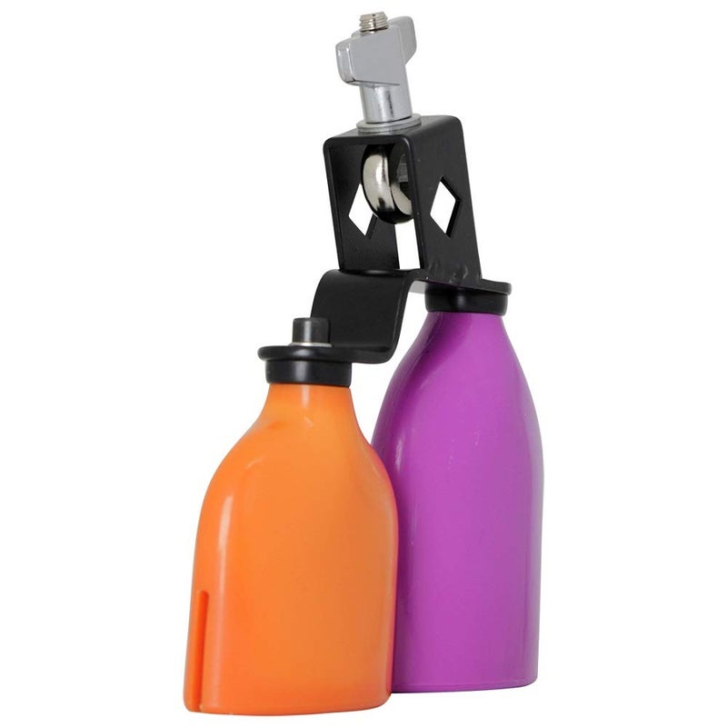 Mowind Bicolor Cowbell for Drum Set High and Low Tones Double Mounted Bell Kit Percussion Instruments Medium Size - Image 2