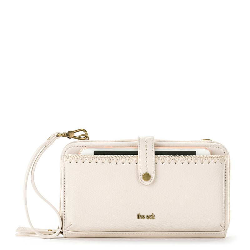 The Sak Iris Smartphone Crossbody Purse - Women's Cellphone Bag & Wallet For Everyday - Convertible Wristlet With Zipper in Stone/Leather - Image 1