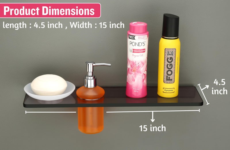 HAPPI Unbreakable Acrylic Soap Dish with Liquid Dispenser with Combo Self, Soap Stand, Soap Case, Soap Holder Stand Wall Mounted for Bathroom with Removable Drain Tray (Smoke Black) - Image 4