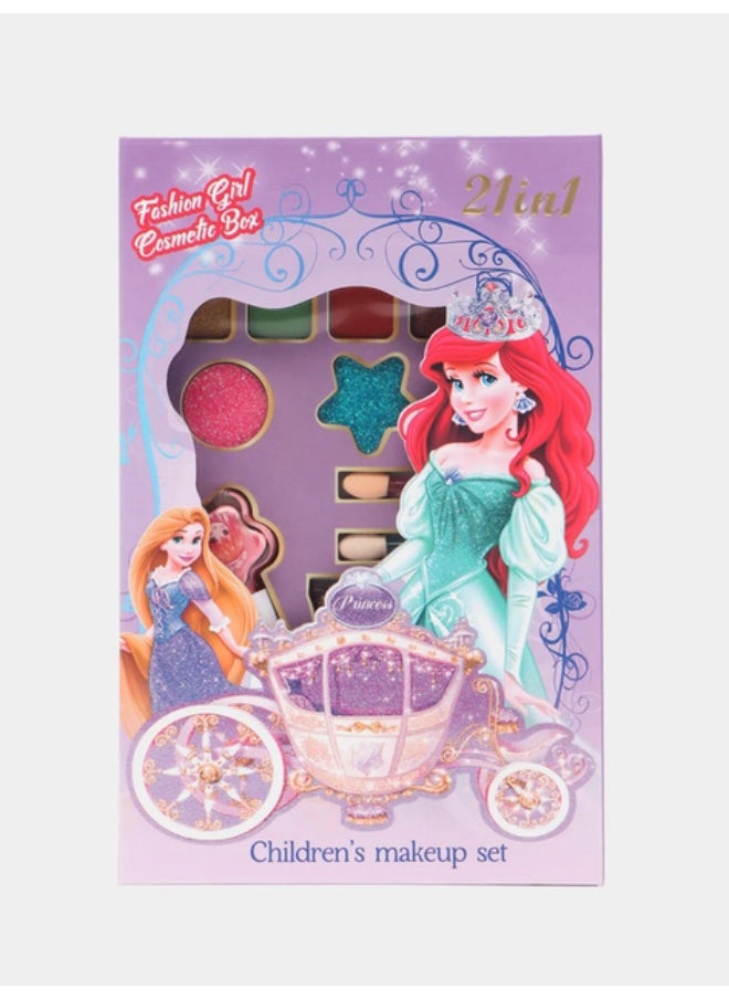 Disney Princess Princess 21 items eyeshadow lipstick gloss varnishes brushes  - Image 2