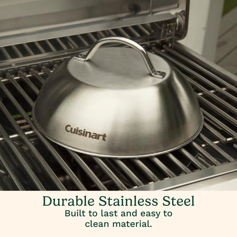 Cuisinart 9â€ Stainless Steel Melting Dome, Griddle Accessories for Flat Top Cooking, Basting Cover for Enhanced Flavor and Steaming Vegetables, Perfect for Indoor and Outdoor Cooking - Image 5