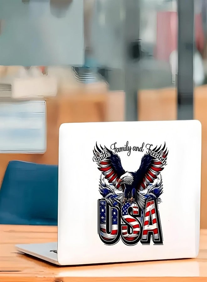 American Bald Eagle Car Decal Sticker, 8.7X8.7 Inch Patriotic Eagle Truck Decal Waterproof Bumper Sticker for Car Truck Trailer SUV Van Outdoor Window Wall (1 pcs) - Image 4