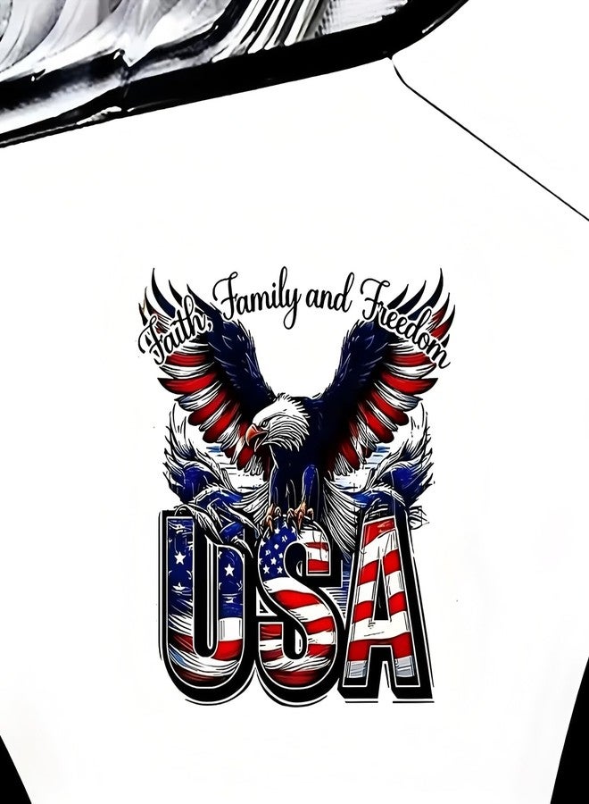 American Bald Eagle Car Decal Sticker, 8.7X8.7 Inch Patriotic Eagle Truck Decal Waterproof Bumper Sticker for Car Truck Trailer SUV Van Outdoor Window Wall (1 pcs) - Image 3