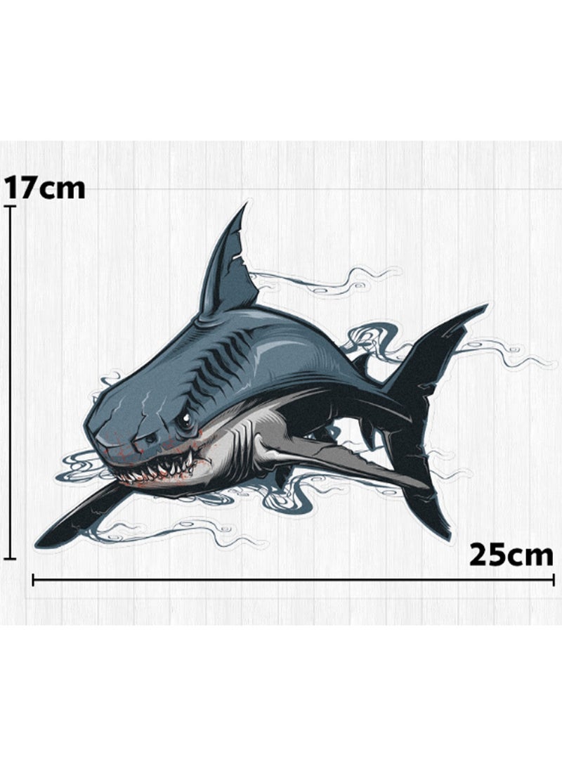 3d Decals And Bumper Stickers Shark Shape Universal Car Scratch Decal Sticker, Waterproof And Sunproof - Image 2