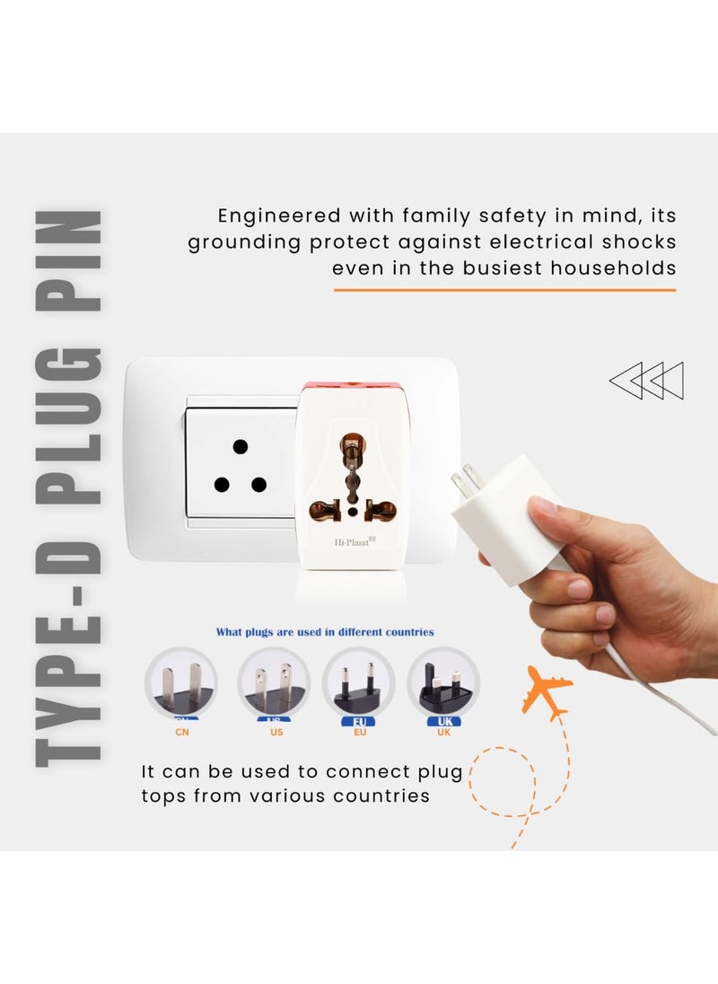 HI PLASST PINS N PLUGS HI PLASST 6A to 16A Converter Plug Universal 6 amp to 16 amp Converter Multi Plug for 16amp Products  - Image 5