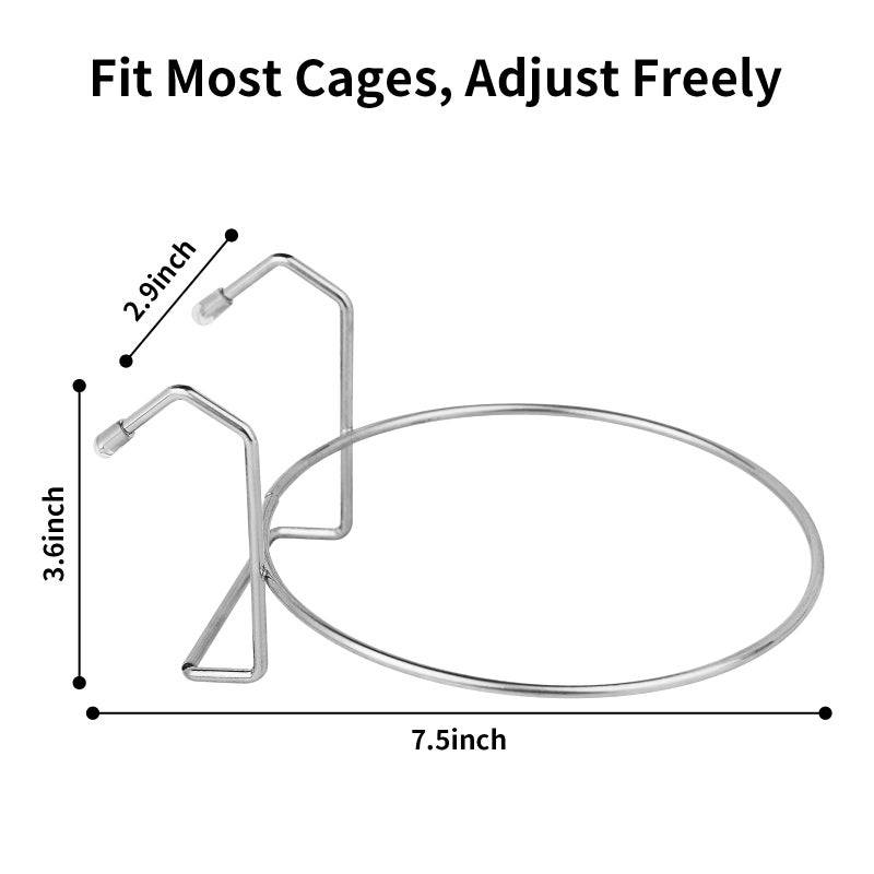 Fri4Free 2PCS Kennel Water Bowl Hanging, Stainless Steel Puppy Bowls for Small Dog Cage, Kennel, Crate, Catio Accessories, Dog Crate Water Bowl Dish Feeder Food Holder No Spill (20oz/2.5cups) - Image 3