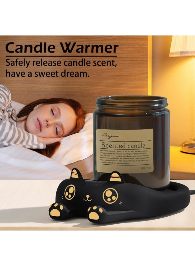 PUSEE Coffee Mug Warmer & Cute Cat Mug Set, Coffee Cup Warmer for Desk with Auto Shut Off, Beverage Warmer with 3 Temp Settings, Candle Warmer Coffee Warmer with Mug Set for Christmas & Birthday Gifts - Image 4