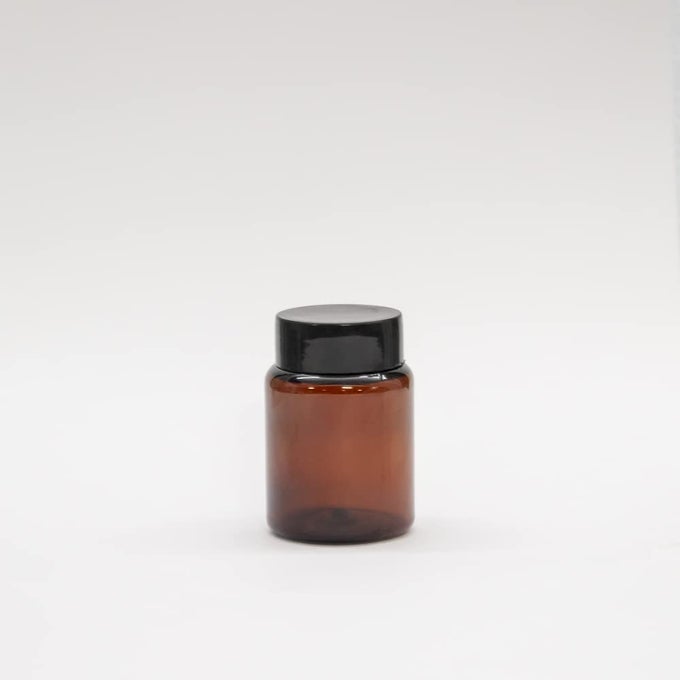 40ML PET EMPTY DARK AMBER BOTTLE FOR AYURVEDIC POWDER STORAGE CAPSULES TABLETS STORE BOTTLEAIR TIGHT CONTAINER PACK OF 50