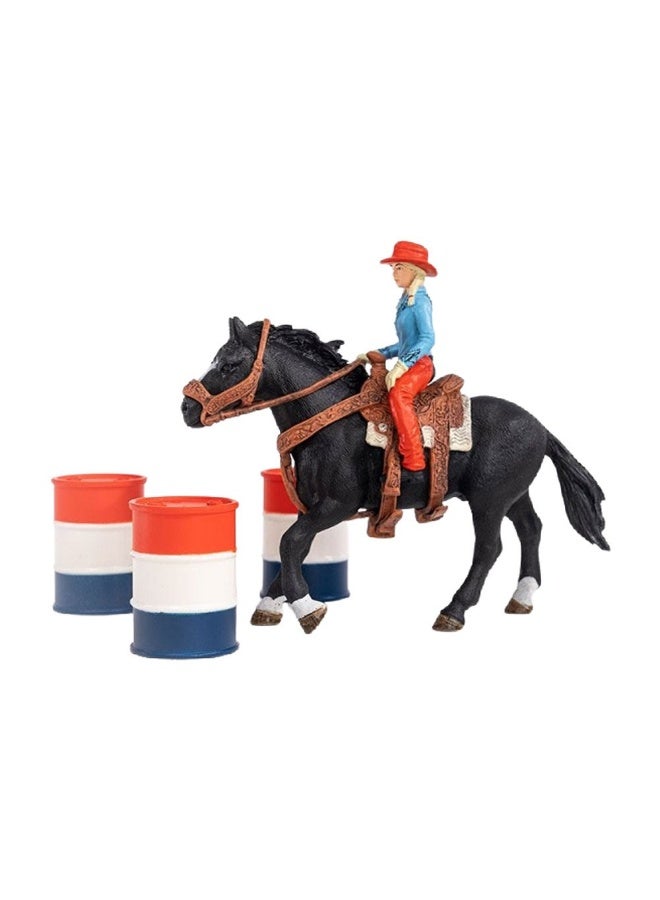 Schleich Farm World Cowgirl Barrel Racing Fun Figure With Accessories - Image 3