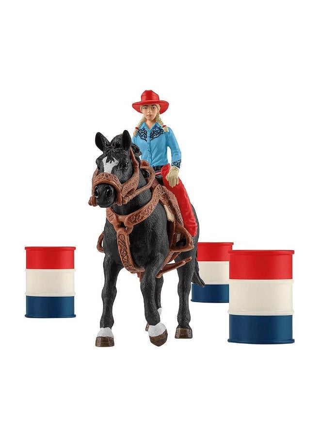 Schleich Farm World Cowgirl Barrel Racing Fun Figure With Accessories - Image 2