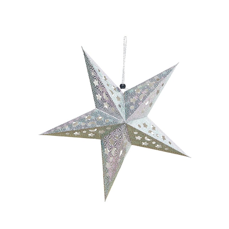 Silver Star Lampshade 8pcs Hanging Ceiling Decor For Party Wedding Birthday - Image 2