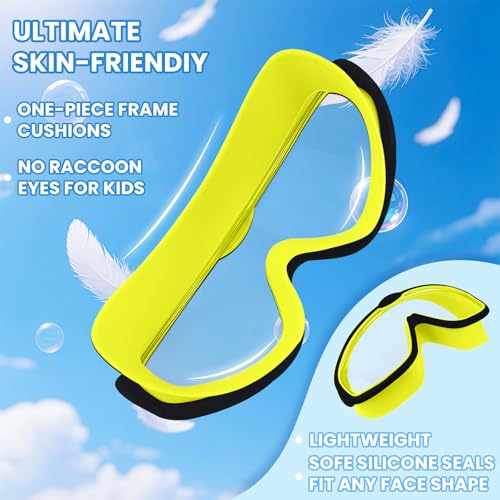 EHZYP Axolotl Toddler Swim Goggle，Fabric Strap Pain-Free, Anti-Fog，Anti-leakage earplugs for Boys and Girls (Black, One Size) - Image 5