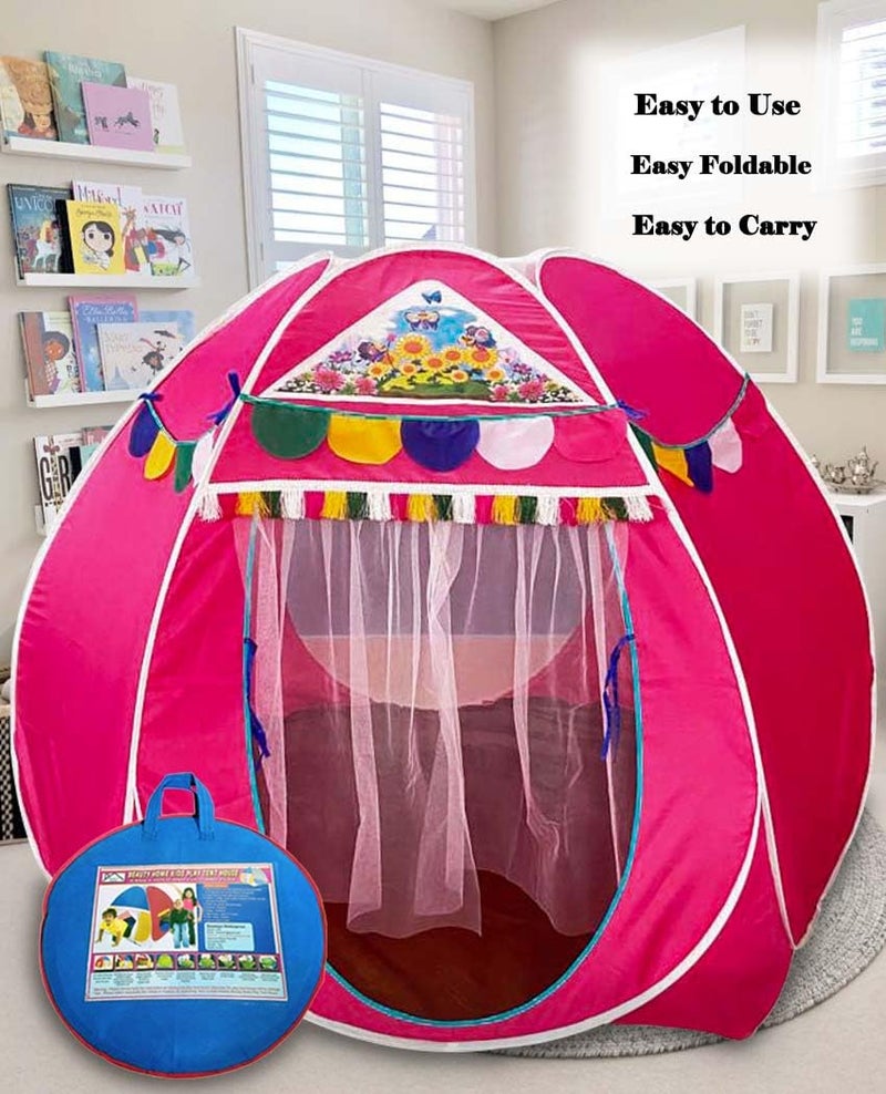 Homecute Hexagonal Igloo Type Foldable Pop Up Kids Tent House, Play Tent House for Kids (Jumbo Size-Pink) - Image 4