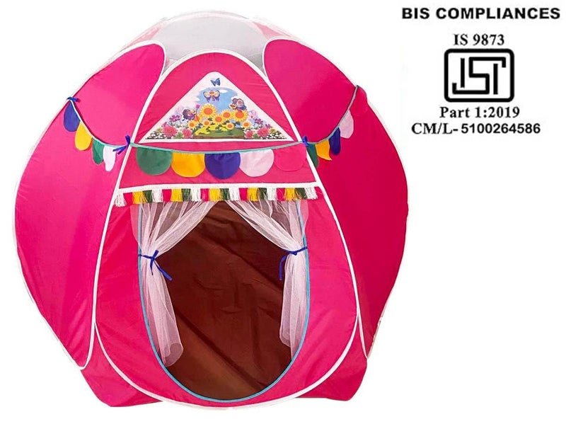 Homecute Hexagonal Igloo Type Foldable Pop Up Kids Tent House, Play Tent House for Kids (Jumbo Size-Pink) - Image 2