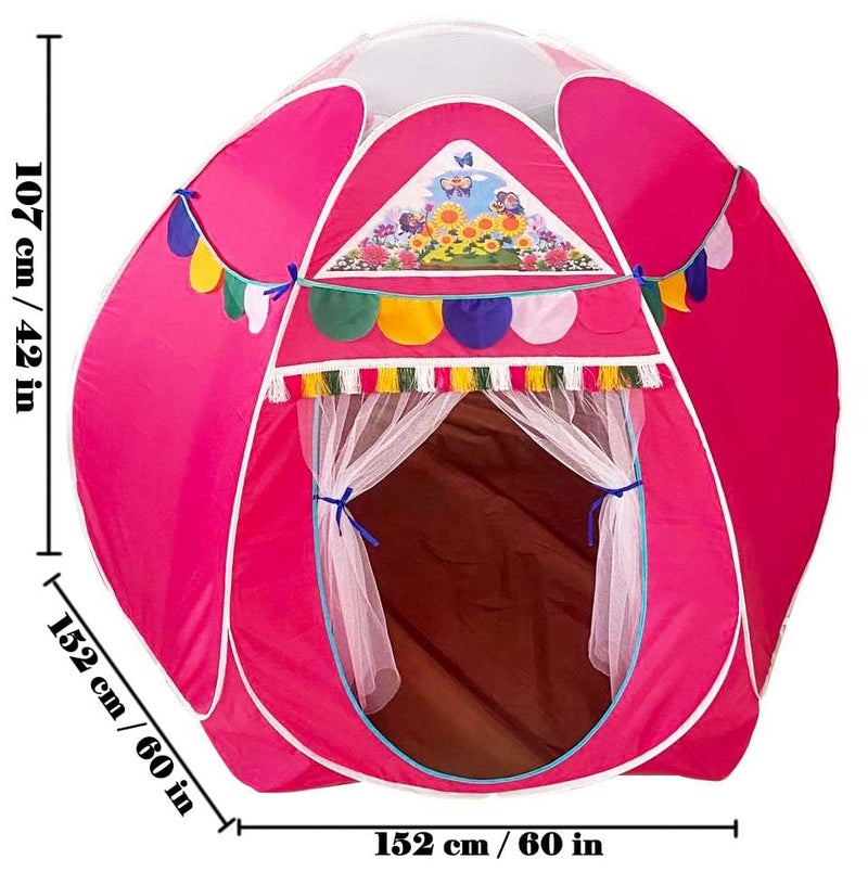 Homecute Hexagonal Igloo Type Foldable Pop Up Kids Tent House, Play Tent House for Kids (Jumbo Size-Pink) - Image 5