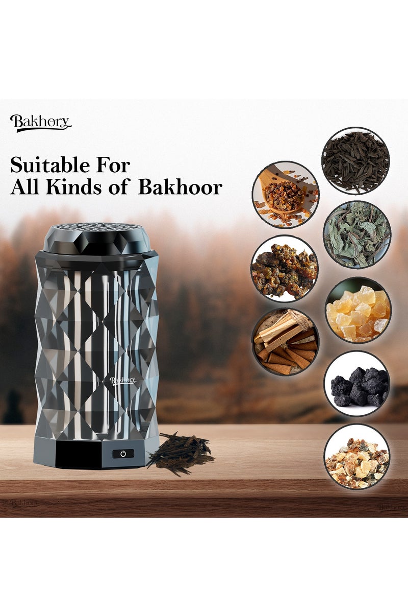 بخورى مبخرة بخور USB-C، مبخرة بخور ذكية، تصميم كريستالي، شحن سريع من النوع C، متوافقة مع جميع أنواع البخور، مثالية للاستخدام في المنزل والسيارة والمكتب والسفر - Image 2