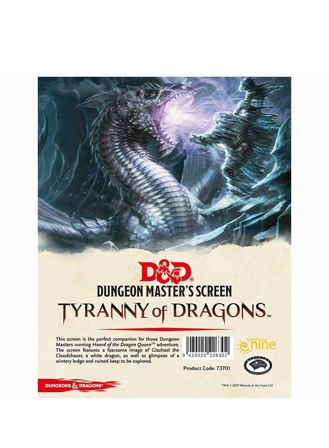 Gale Force Nine Dungeons & Dragons 'The Rise Of Tiamat' Dm Screen - Image 2