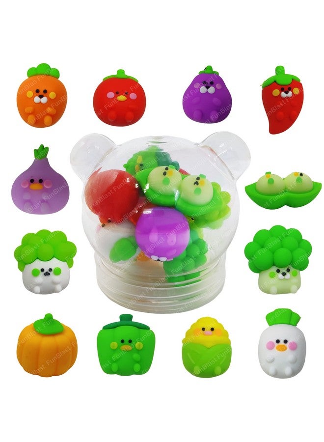 FunBlast Eraser for Kids - 12 Pcs Vegetables Erasers for Kids, Kawaii Stationery, Fancy Erasers, Eraser for School Supplies, Stationary Set for Kids, Rubber Eraser for Kids, Birthday Return Gifts - Image 1
