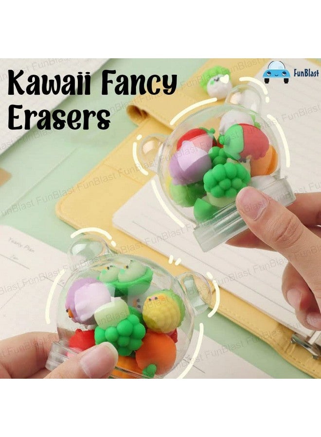 FunBlast Eraser for Kids - 12 Pcs Vegetables Erasers for Kids, Kawaii Stationery, Fancy Erasers, Eraser for School Supplies, Stationary Set for Kids, Rubber Eraser for Kids, Birthday Return Gifts - Image 4