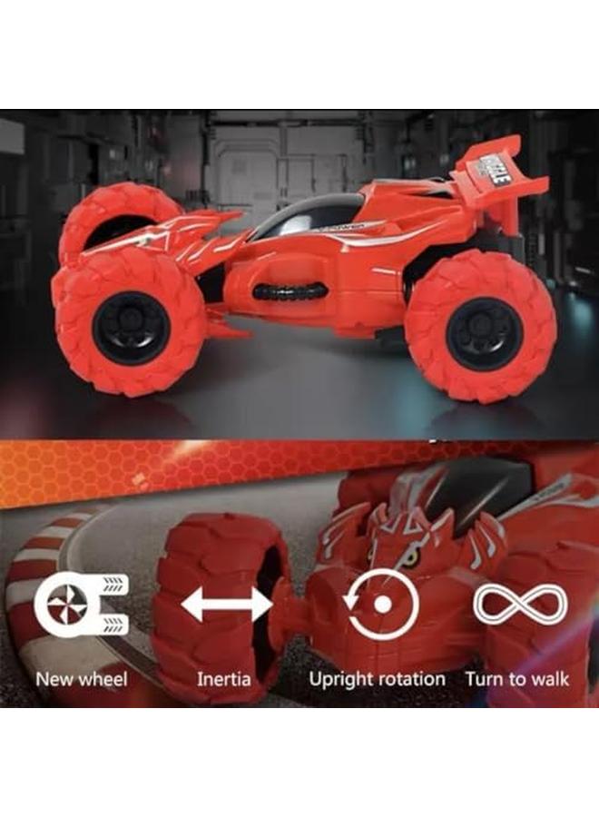 Fiction Inertia Racecar Red 360° Rotating Stunts No Batteries Perfect Gift For Kids 3 Plus