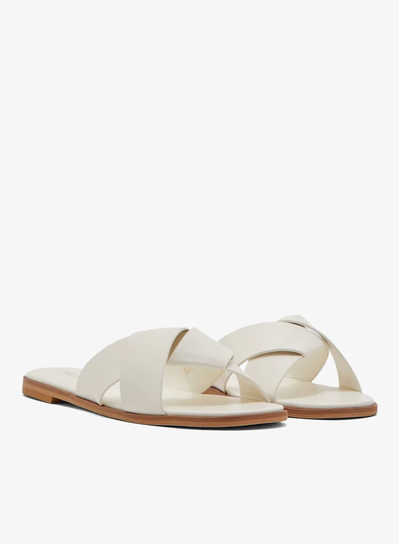ELLA White Classic Flat Sandals for Women | Best Price UAE