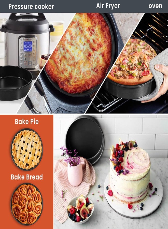 RFAQK 8-Inch Round Cake Pan Set of 3, Nonstick Baking Cake Pans with 50 Pieces Parchment Paper, Dishwasher Safe - Image 3