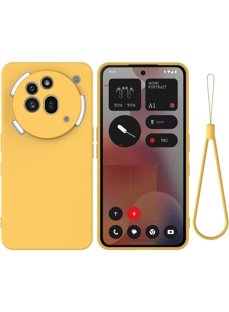 general Silicone Case Compatible with Nothing Phone 3A Pro 2025 Case, Liquid Silicone TPU Soft Shell Cover with Lanyard Strap, Anti Shock and Anti Fall Protective Cover - Image 1