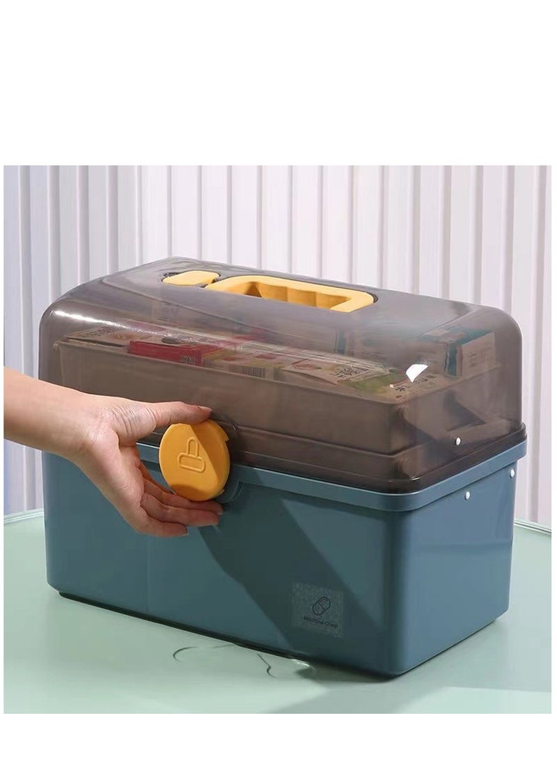Arabest 1 Pack Clear Storage Box Container Family First Aid Box Medicine Box Organizer  - Image 1