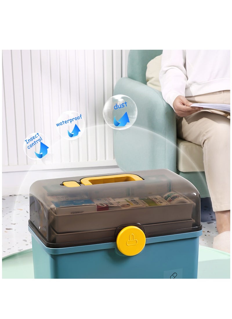 Arabest 1 Pack Clear Storage Box Container Family First Aid Box Medicine Box Organizer  - Image 3