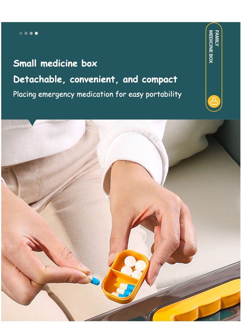 Arabest 1 Pack Clear Storage Box Container Family First Aid Box Medicine Box Organizer  - Image 5