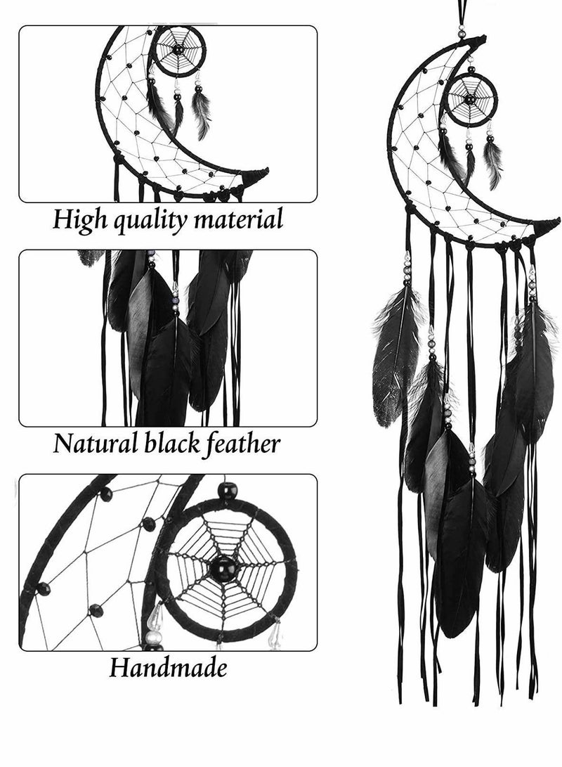 واي آند دي Dream Catcher 3Pack Handmade Feather Catchers Chic Bohemian Home Decor Wall Hanging Sun Moon Star Decoration Craft Gift Bedroom  - Image 5