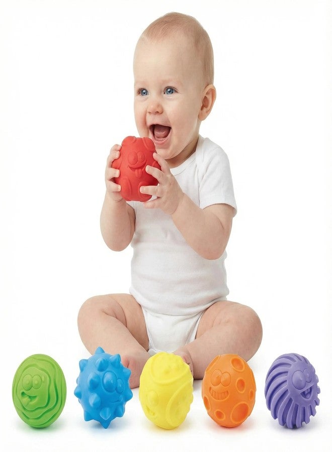 Ai-Fun 6 Pack Textured Sensory Balls - CatchingToys for Babies 6-12 Months & Toddlers 1-3, Soft BPA Free Squeeze Balls Set for Tactile Senses Development, Infant Massage Ball Gift - Image 1