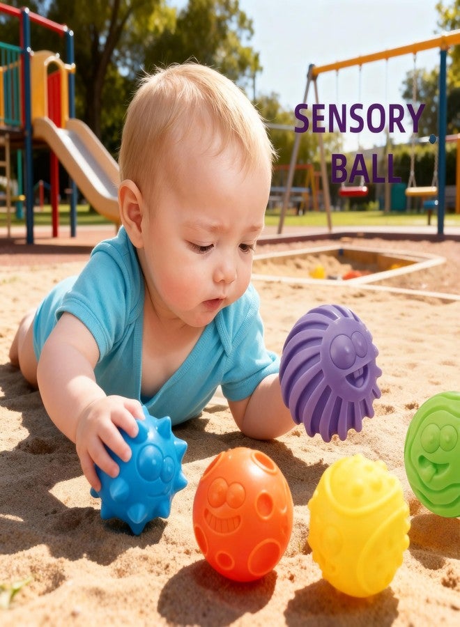 Ai-Fun 6 Pack Textured Sensory Balls - CatchingToys for Babies 6-12 Months & Toddlers 1-3, Soft BPA Free Squeeze Balls Set for Tactile Senses Development, Infant Massage Ball Gift - Image 5