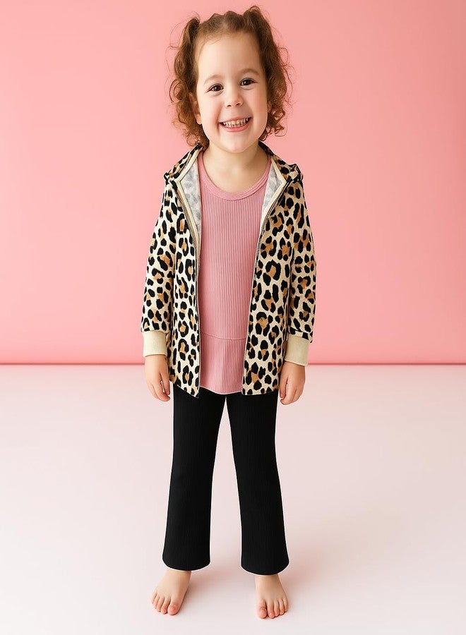 Posh Peanut Solid Ribbed - Black - Bell Bottoms - 3-4 Years - Image 4