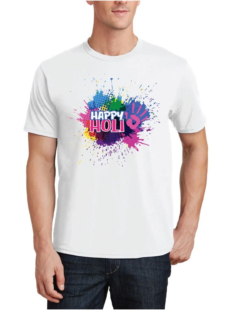 PRINTSHOP4ME Holi Celebration - Matching Family T-Shirts - Holi Family tshirt - Holi Hai Matching Men's Women's Kid's Round Neck Holi Famliy T-Shirts  - Image 5