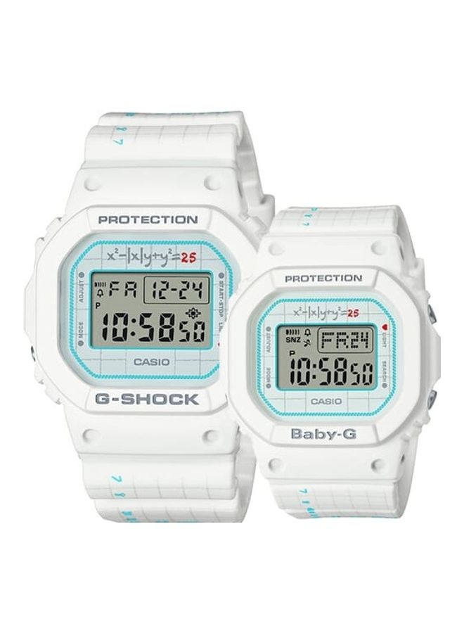 CASIO Unisex G-Shock and Baby-G Couples Limited Models Resin Band Digital Analog Watches LOV-21B-7DR - Image 1