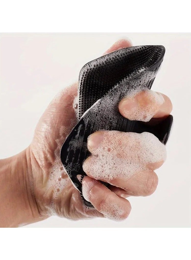 AROAQ Silicone Body Scrubber Brush with Non Slip Handle Exfoliating Cleanser for Deep Skin Cleansing and Gentle Massage in Shower or Bath - Image 2