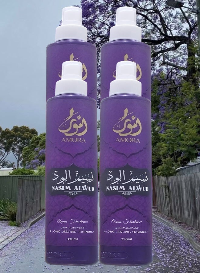 amora 4 Pieces Nasim Alwud Air Freshener 330ml - Image 1