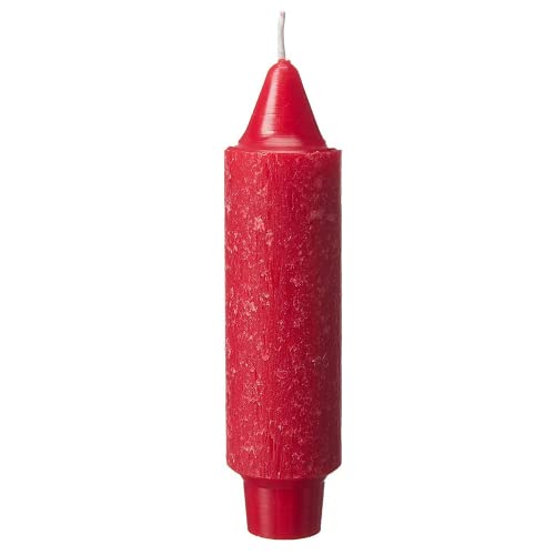 Root Candles Unscented Dinner Candles Premium Beeswax Blend Boxed Candle Set, 5-Inch, Red, 8-Count - Image 2