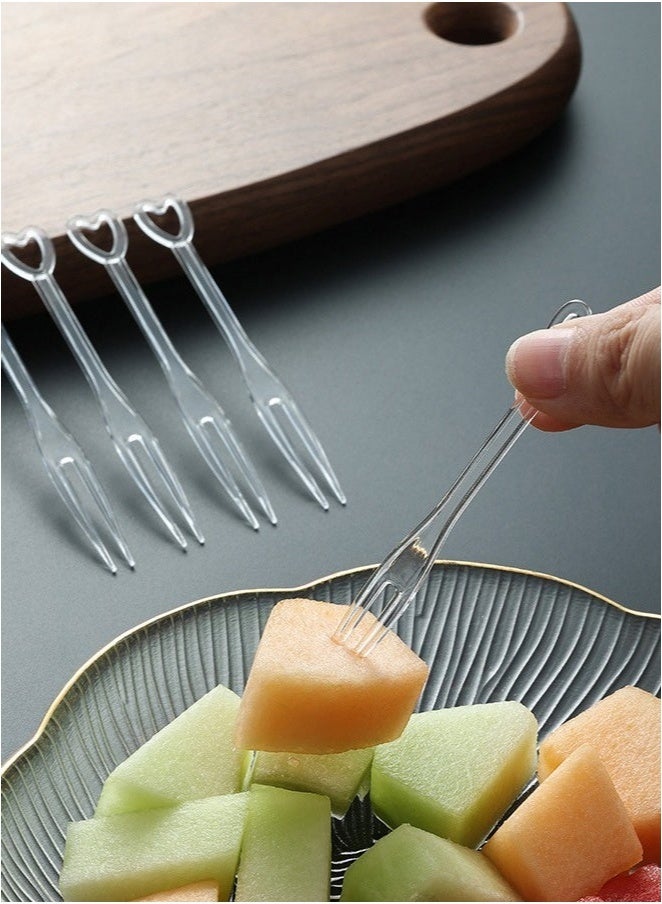 SHAOZHEN 200 disposable plastic fruit forks, suitable for family gatherings, birthday parties, wedding desserts, and cake forks (Independent packaging) - Image 5