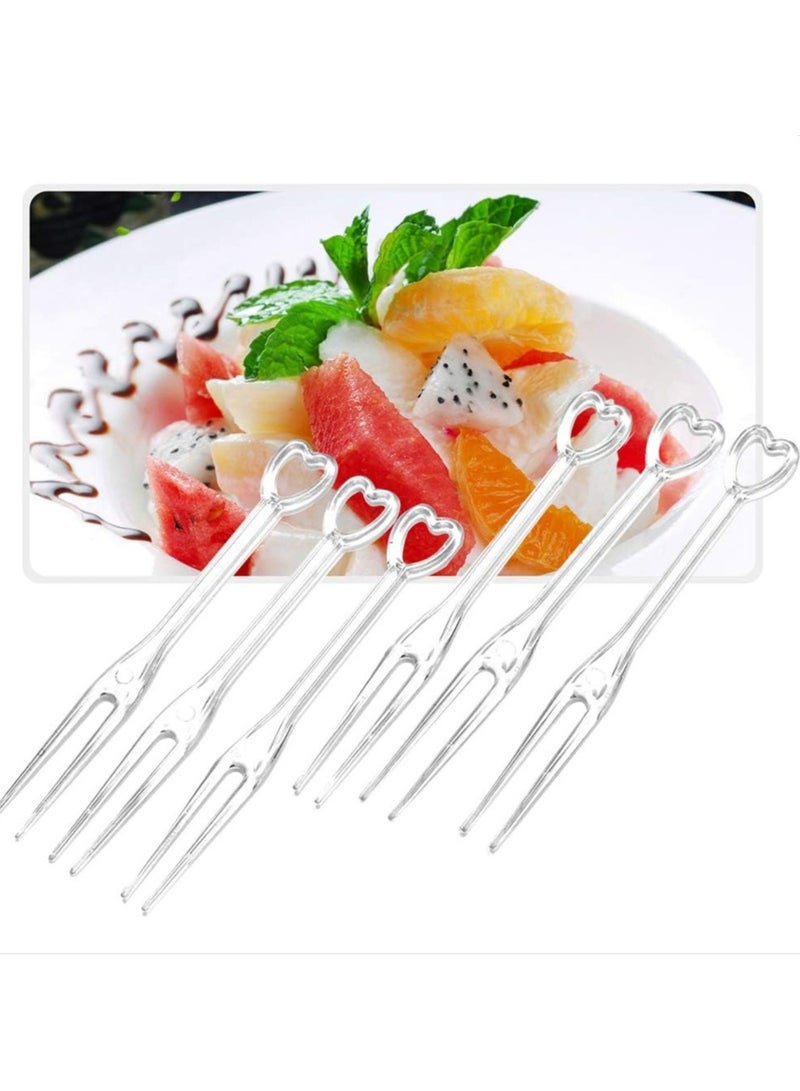 SHAOZHEN 200 disposable plastic fruit forks, suitable for family gatherings, birthday parties, wedding desserts, and cake forks (Independent packaging) - Image 4