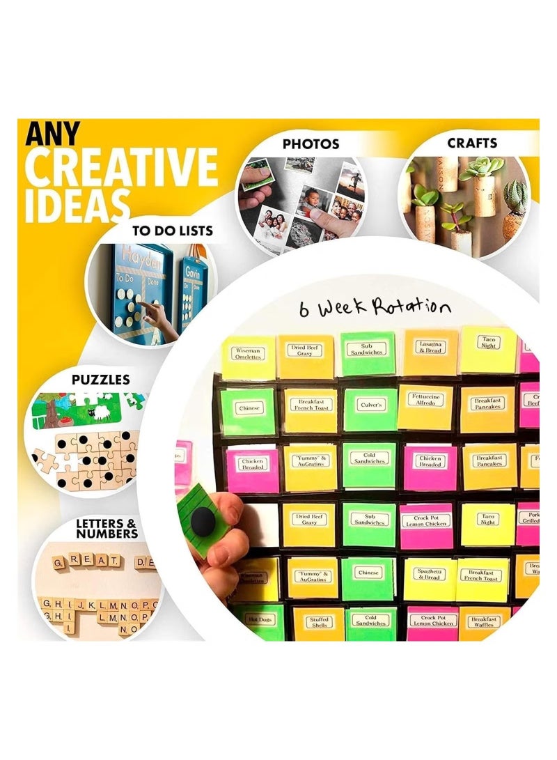 60PCS Round Magnets with Adhesive Backing Flexible Self Adhesive Magnets for Crafts Small Sticky Magnetic Dots for Hanging Light Objects DIY School Office Home - Image 5